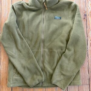 L.L. Bean Kids Olive Fleece Hoodie
